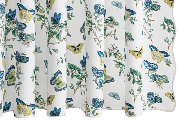 Photo of the Baudin Butterfly Shower Curtain ensemble.