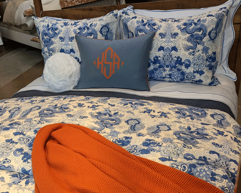 Matouk Magic Mountain Duvet and Sham set CLEARANCE Linen Society