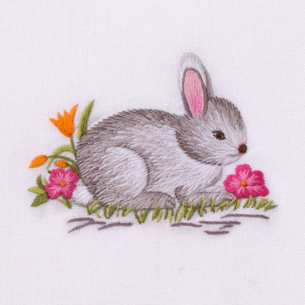 Image of Henry Handwork Bunny Gray Motif