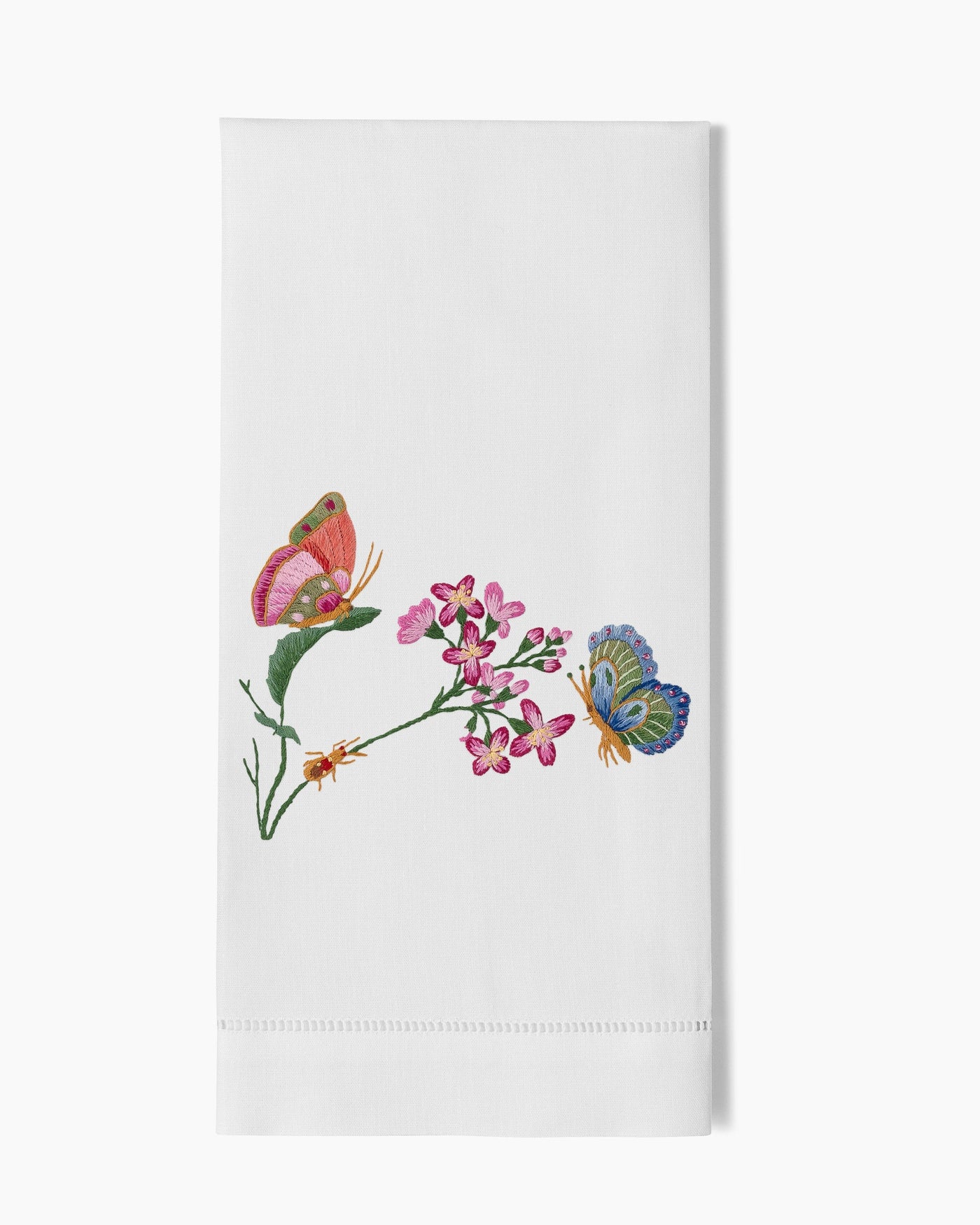 Butterflies & Flowers Embroidered Linens