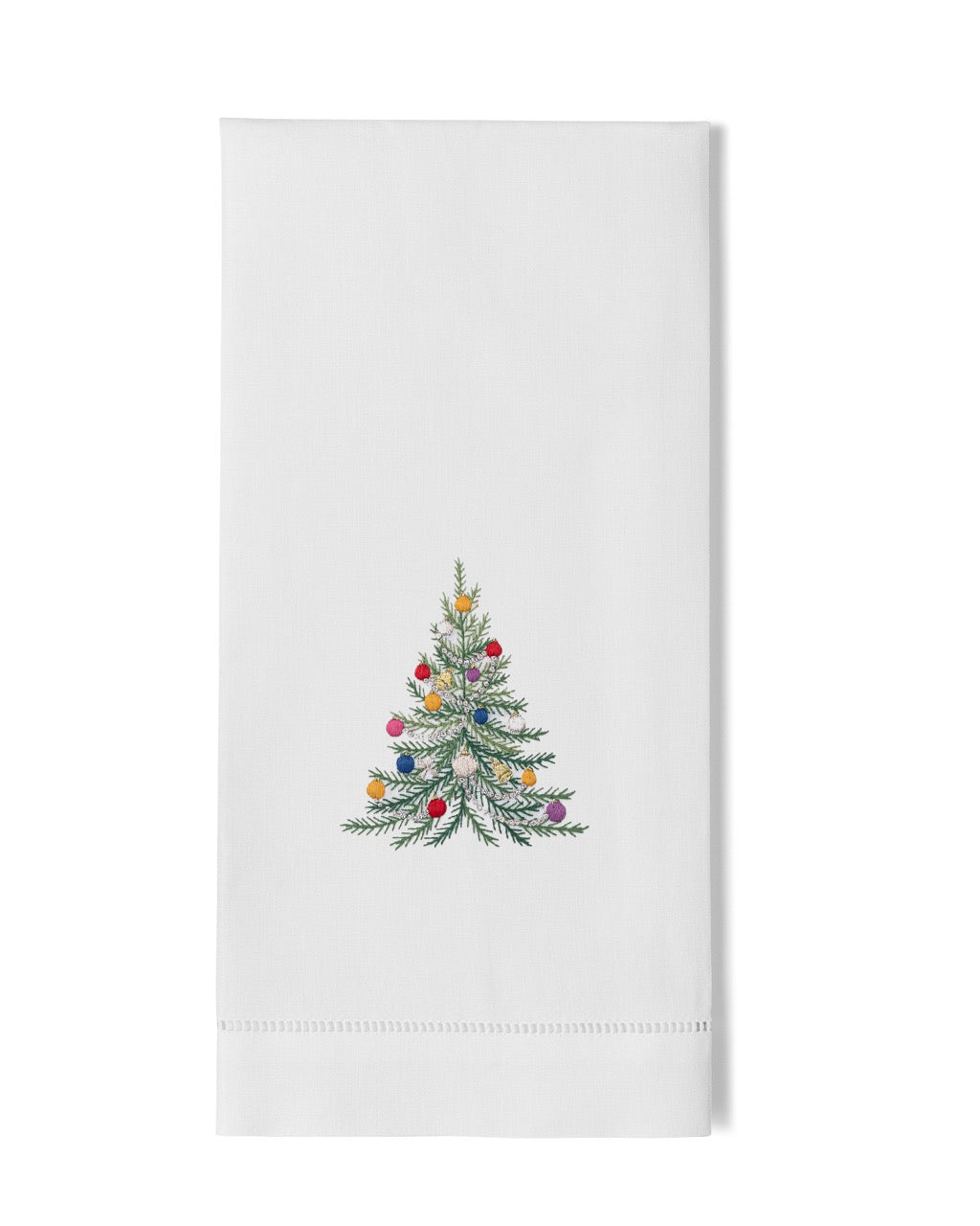 Holiday Tree Embroidered Linens