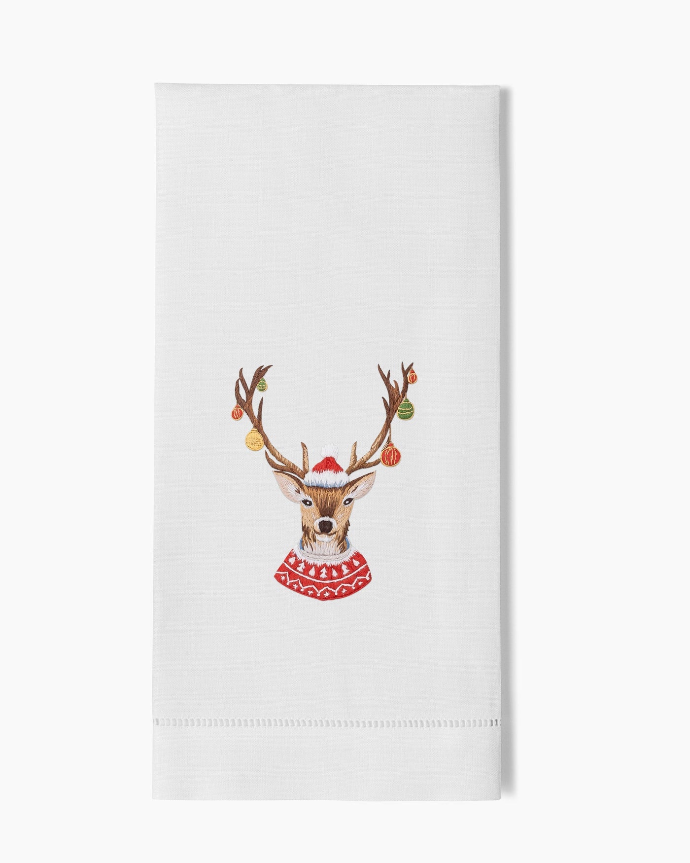 Ornament Antlers Embroidered Linens