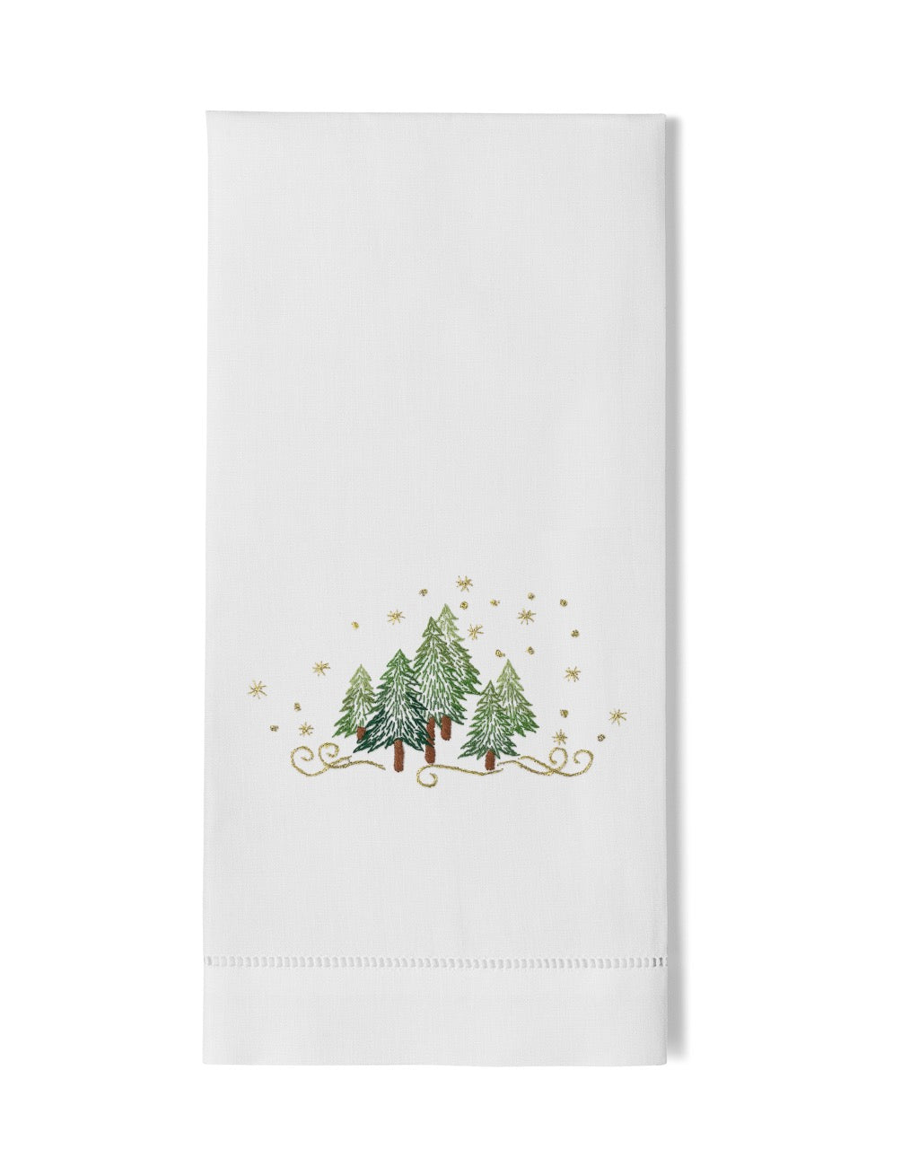 Pine Trees Embroidered Linens – Linen Society