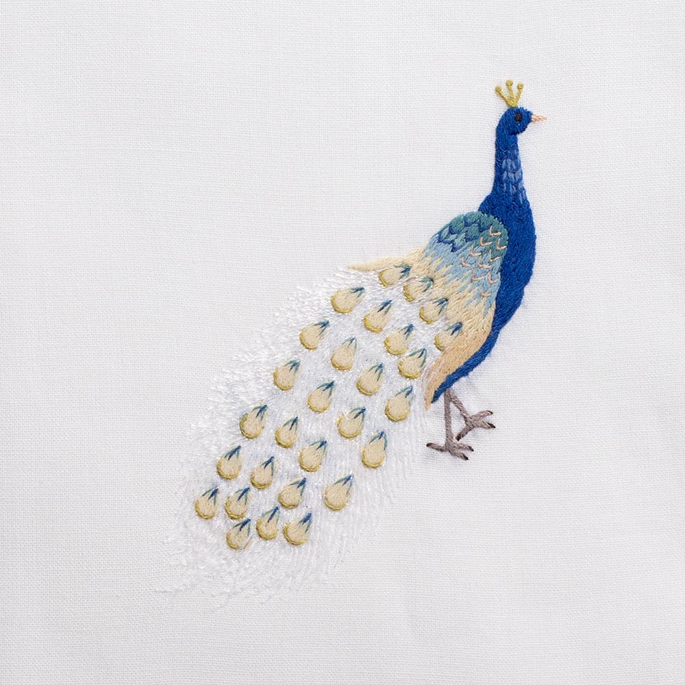 Image of Henry Handwork Peacock Blue Motif