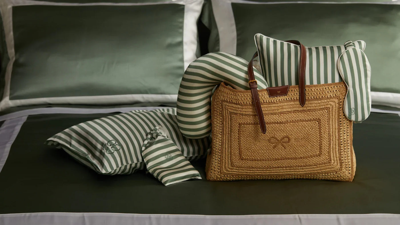 The New Striped Silk Travel Set | Bedding