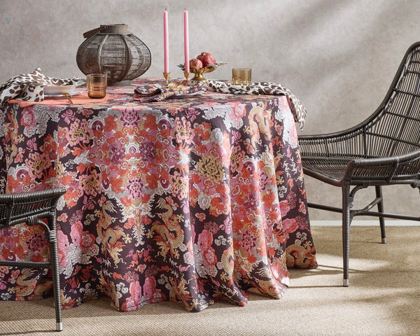 Matouk Magic Mountain tablecloth.
