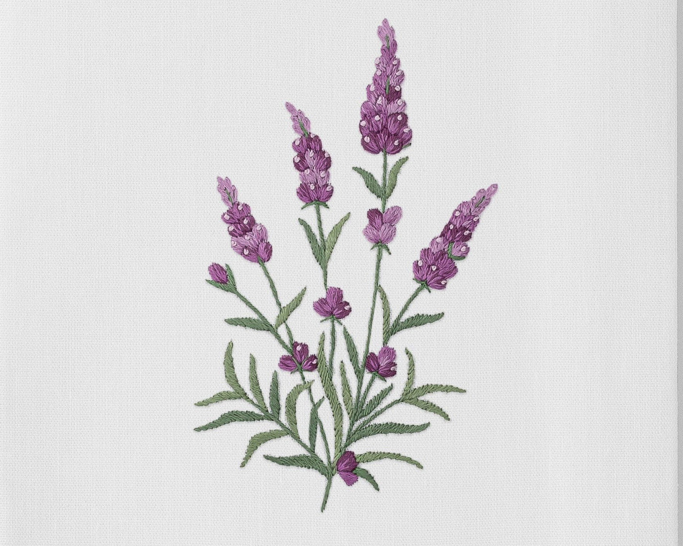 Image of Henry Handwork Lavender Botanical Motif