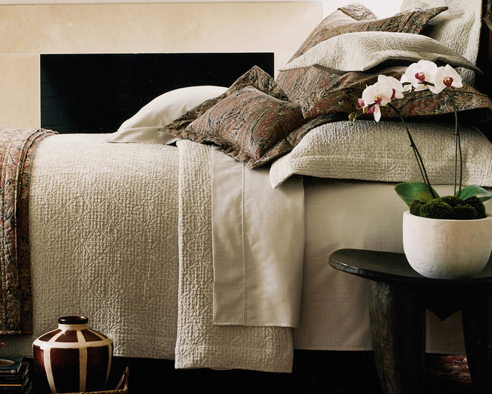 Olivia Pique 100% cotton pique coverlet and sham bedding collection by Peacock Alley