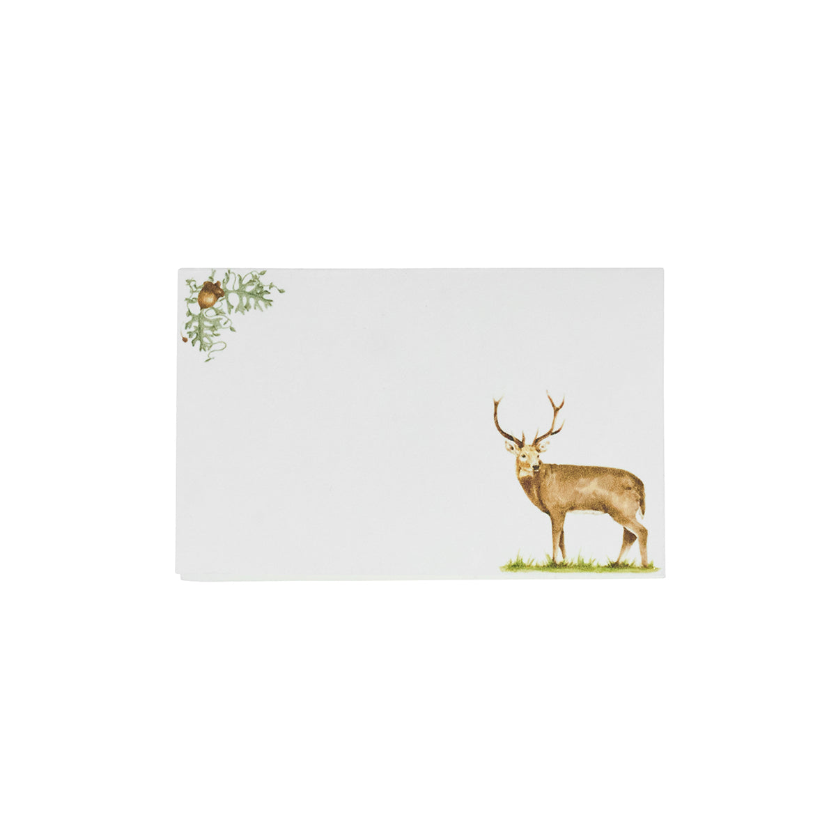 Juliska Forest Walk place card printed with a standing stag