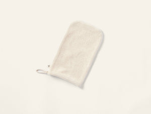Photo of the Bare | Bath Mitt ensemble.