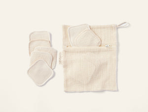 Photo of the Bare | Makeup Pads with Wash Bag ensemble.