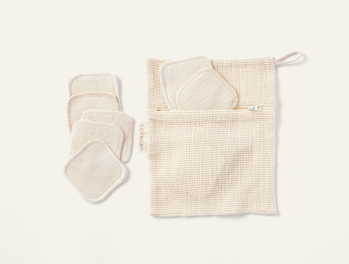 Photo of the Bare | Makeup Pads with Wash Bag ensemble.