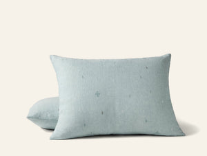 Photo of the Cambria Embroidered Linen | Pillow Sham ensemble.