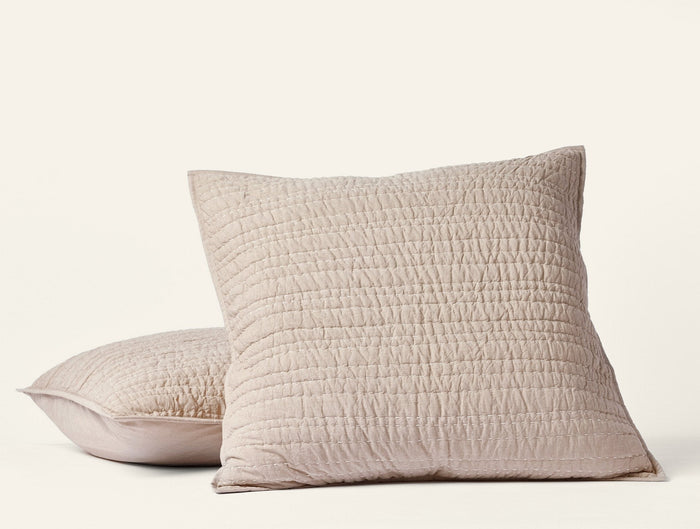 Photo of the Channel Handstitched | Pillow Sham ensemble.