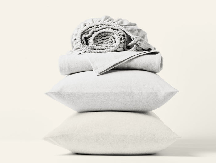 Photo of the Cloud Brushed Flannel | Sheet Set ensemble.