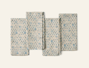 Photo of the Coral Bell Print | Napkin Set ensemble.