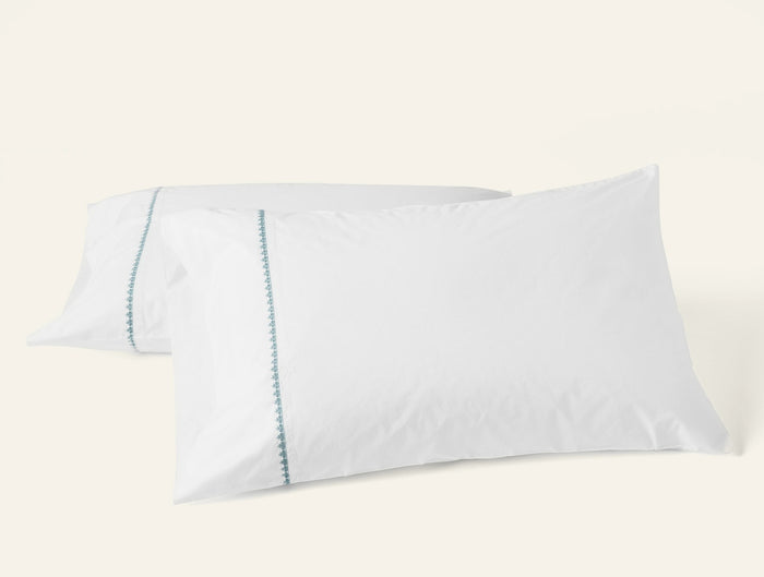 Photo of the Floret Embroidered | Pillowcase, Pair ensemble.