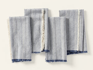 Photo of the Fringe Stripe | Napkin Set ensemble.