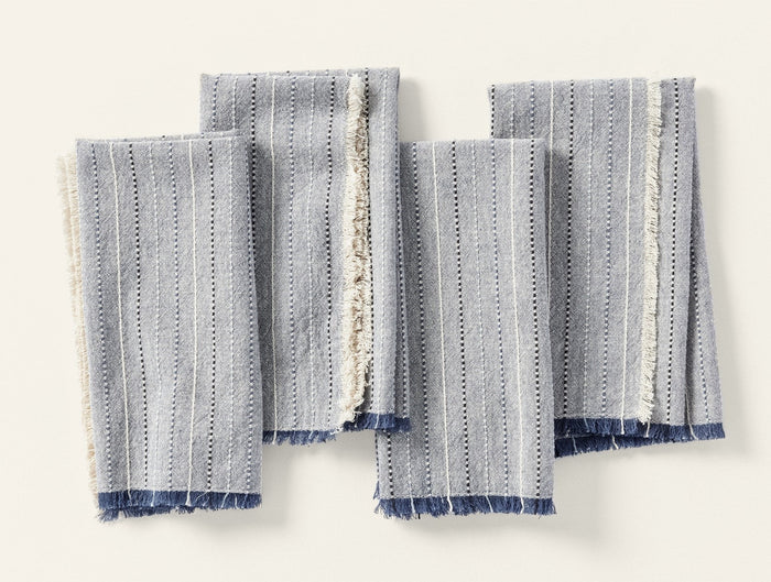 Photo of the Fringe Stripe | Napkin Set ensemble.