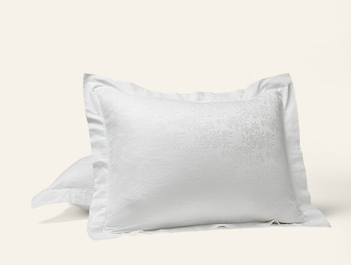 Photo of the Heirloom Sateen Jacquard | Pillow Sham ensemble.