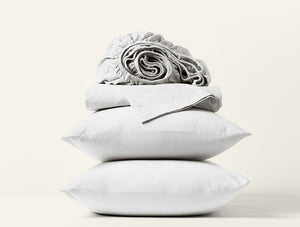Photo of the Crinkled Percale | Sheet Set ensemble.