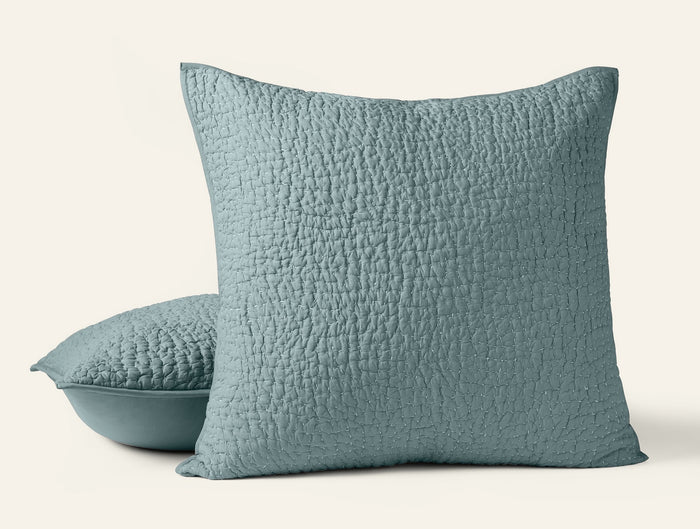 Photo of the Pebbled Handstitched | Pillow Sham ensemble.