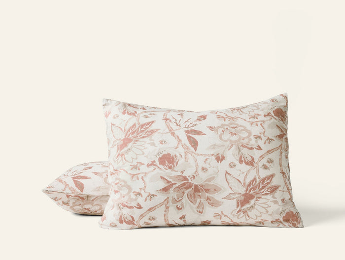 Photo of the Sea Bloom Print | Pillow Sham ensemble.