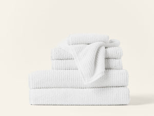 Photo of the Temescal Ribbed | Wash Cloth ensemble.