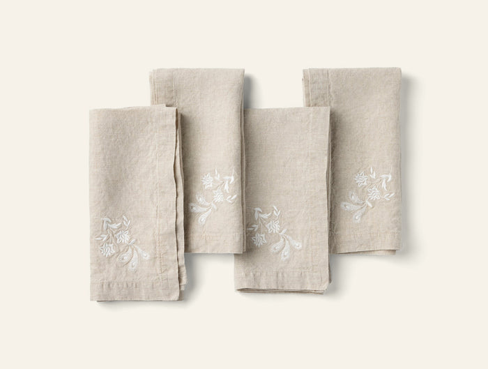 Photo of the Verbena Embroidered | Napkin Set ensemble.