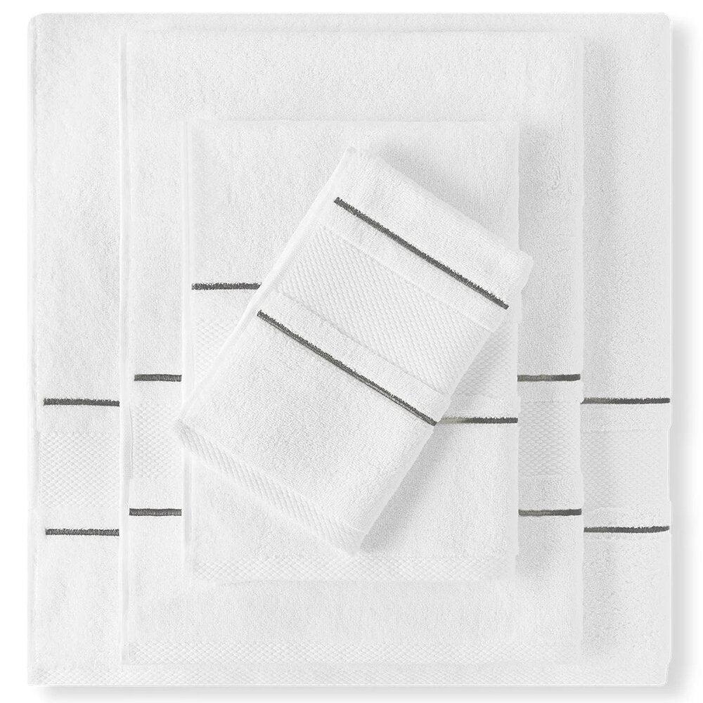 Prado in Dark Gray on White by Amalia Home Collection