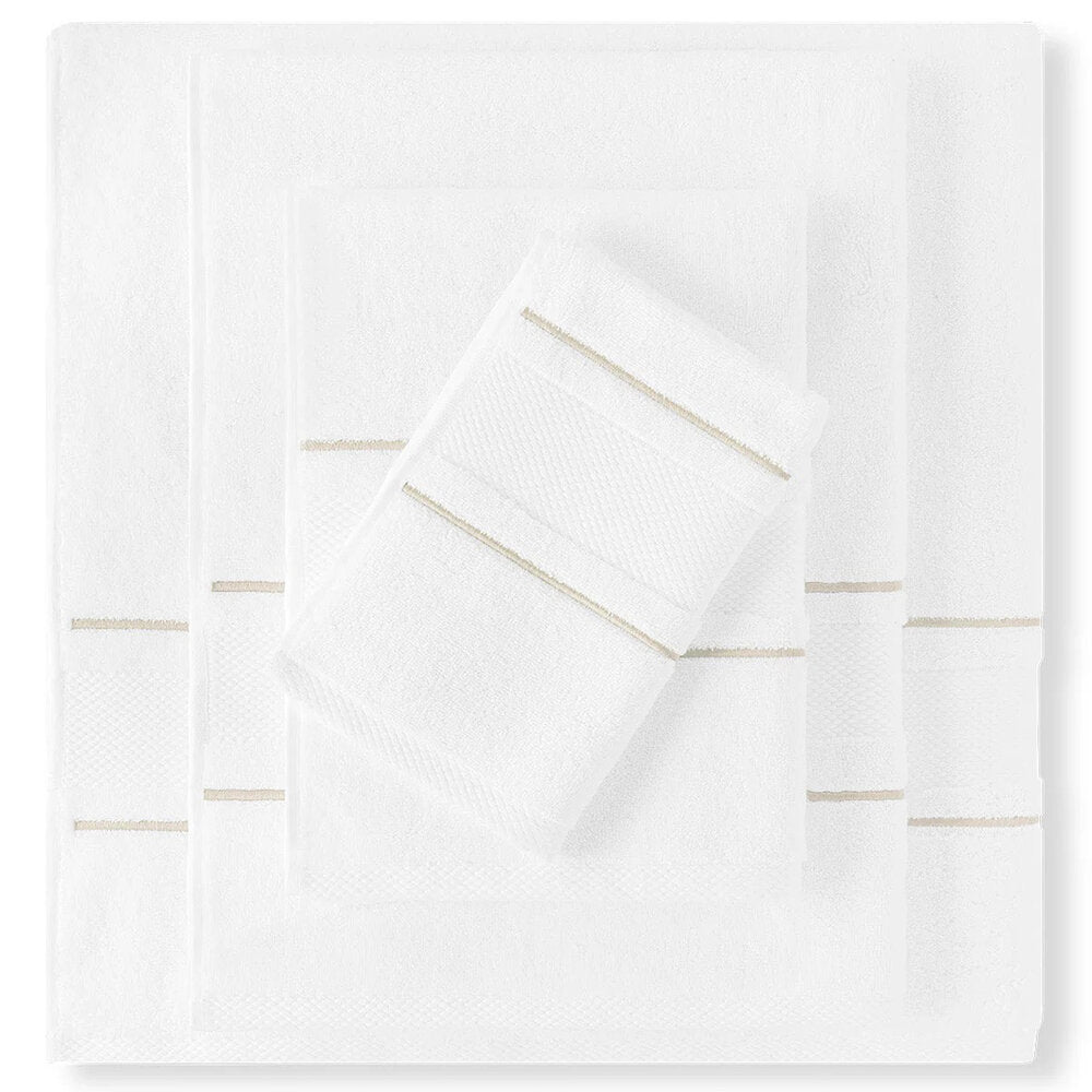 Prado in Sand on White by Amalia Home Collection