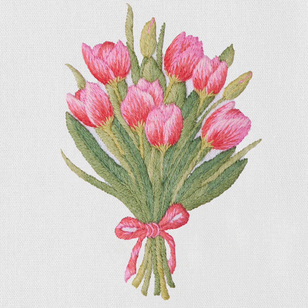 Tulips Bouquet Hand Towel