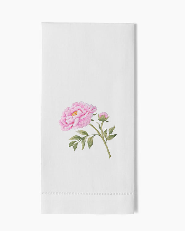Photo of the Peony Stem Hand Towel ensemble.