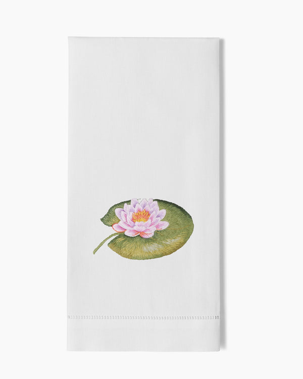 Photo of the Lotus Hand Towel ensemble.