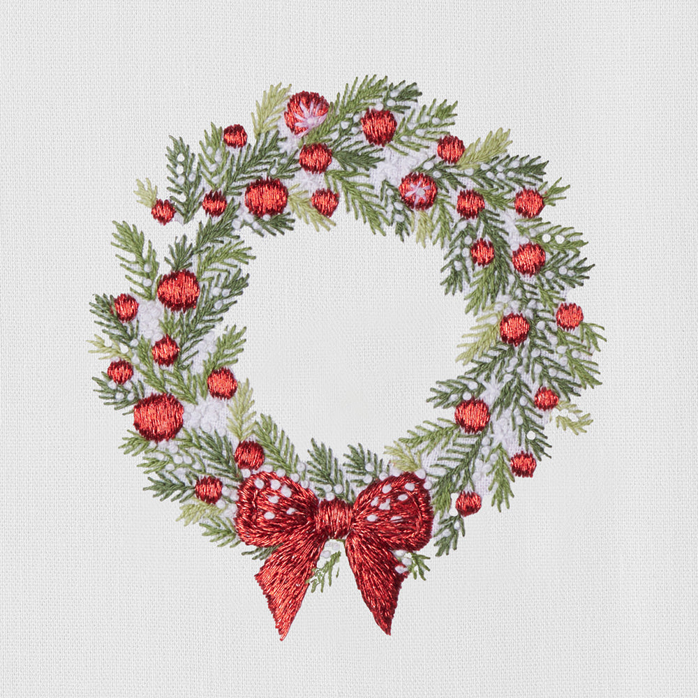 Wreath Snow Tissue Box Cover