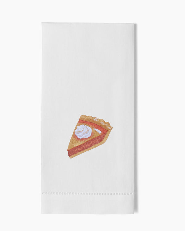 Photo of the Pumpkin Pie Slice Hand Towel ensemble.