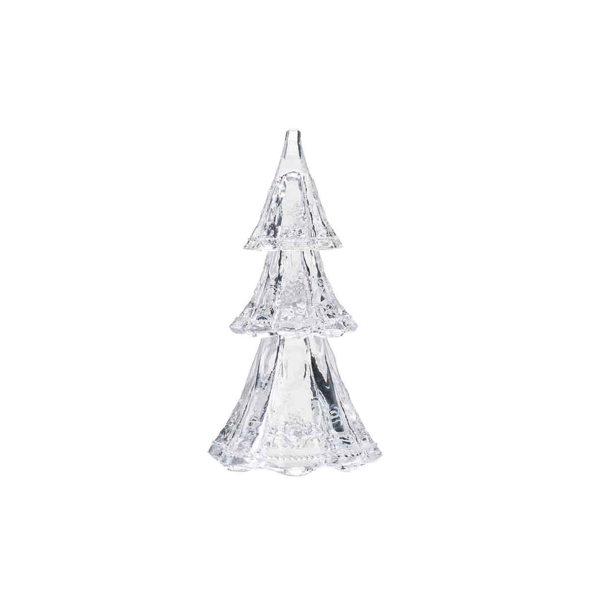 Juliska Berry & Thread clear glass 9.5 inch Christmas tree, three stacking tiers