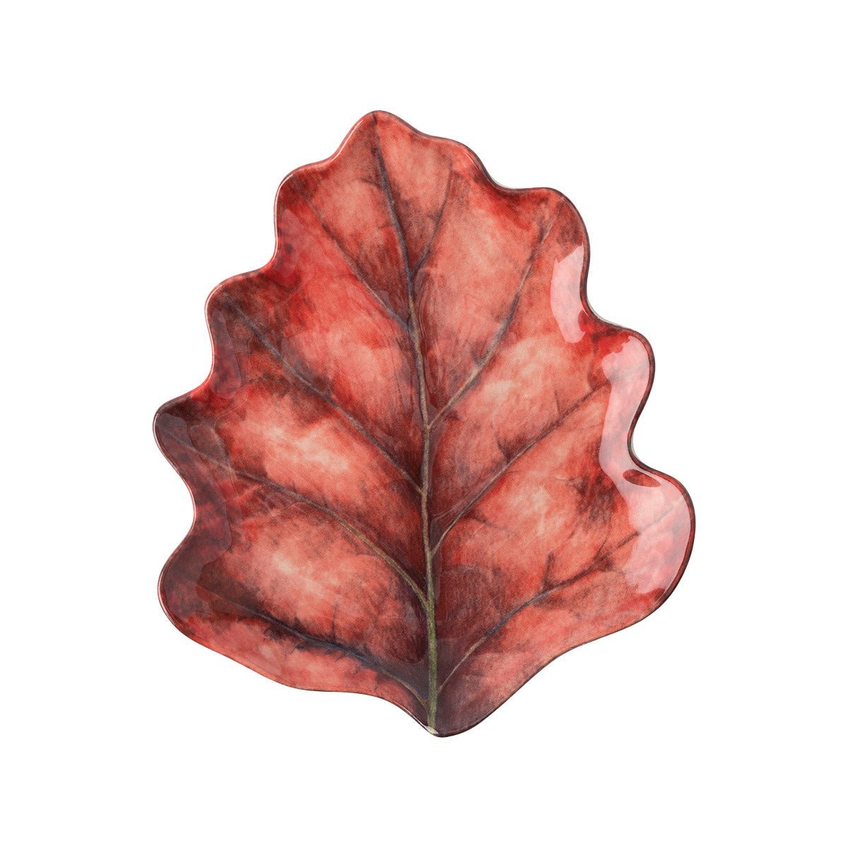 Juliska Forest Walk red oak leaf-shaped cocktail plate