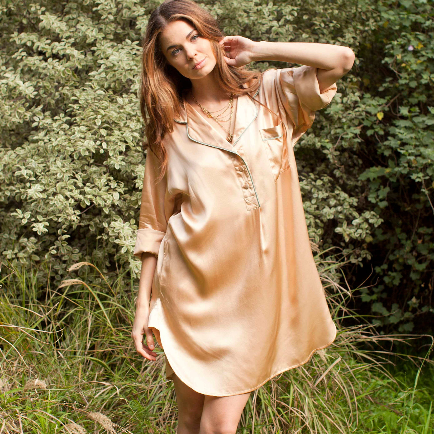 silk nightshirt dress Women Satin Silk Long Night Dress Loose Nightwear Nightgown Sleepwear Loungewear