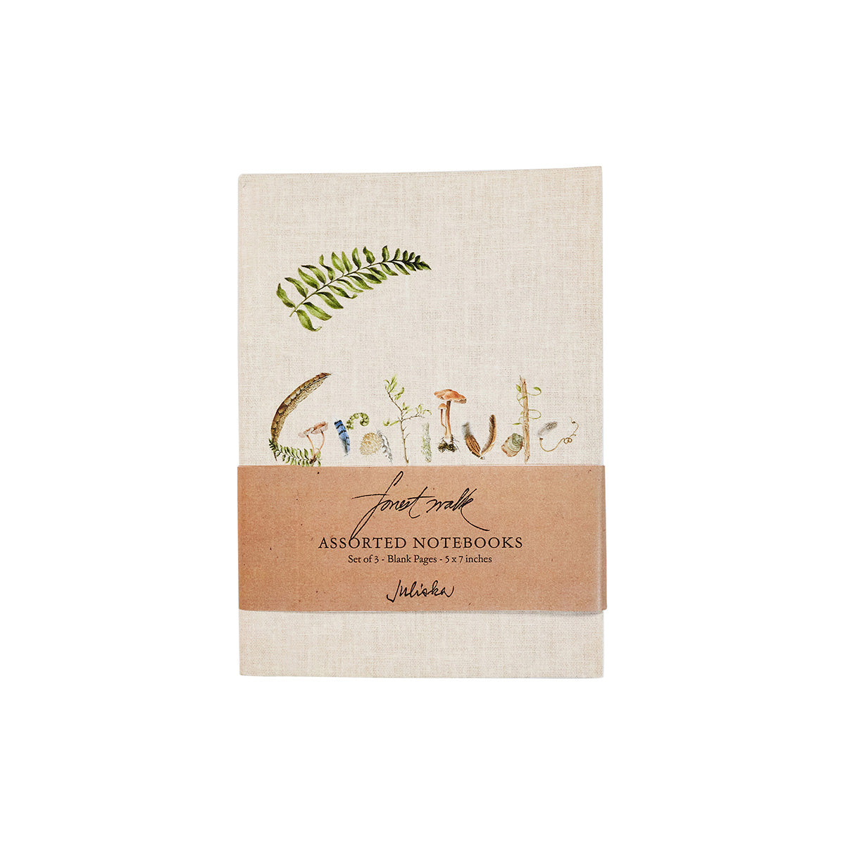Juliska Forest Walk journal set stacked in its kraft paper band