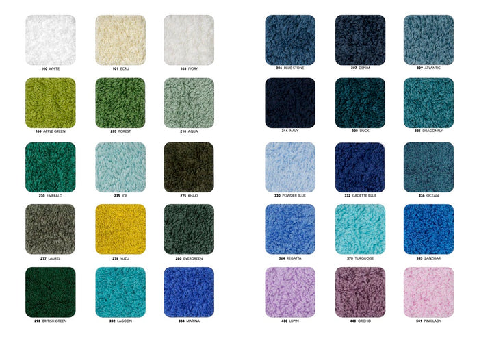 Photo of the Abyss Habidecor Color Swatch ensemble.