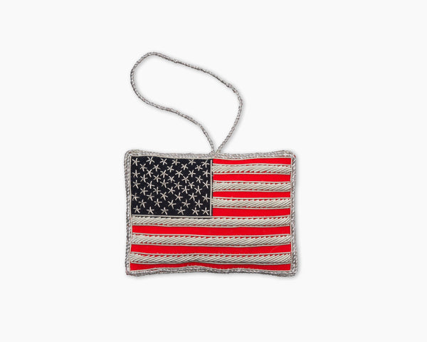 Photo of the American Flag Ornament ensemble.