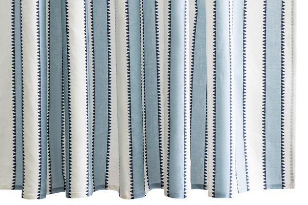 Photo of the Apollo Stripe Shower Curatin ensemble.