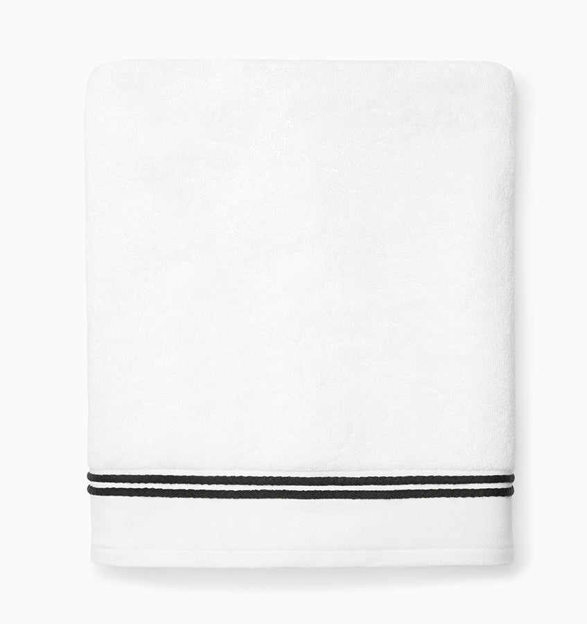 Sferra Aura Nuova | Bath Towel White/Black