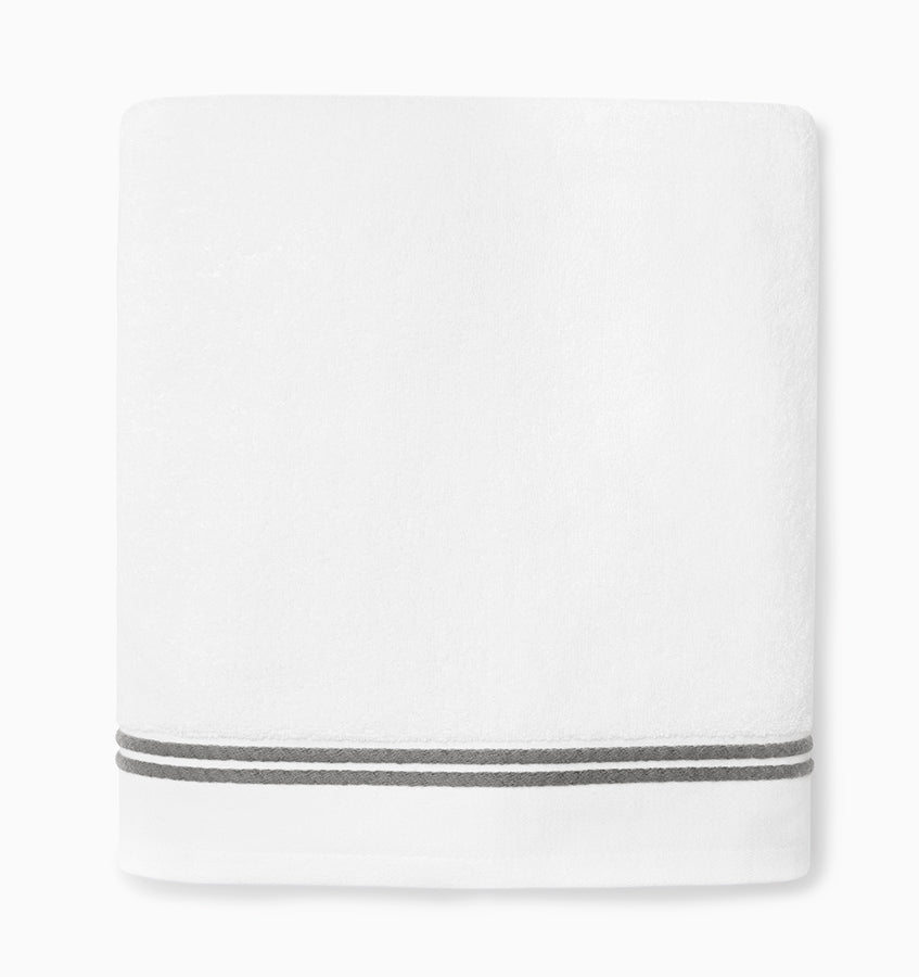 Sferra Aura Nuova | Bath Towel White/Charcoal