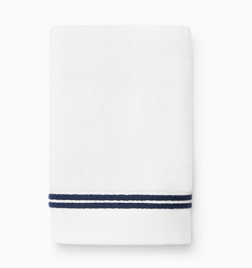 Sferra Aura Nuova | Hand Towel White/Navy