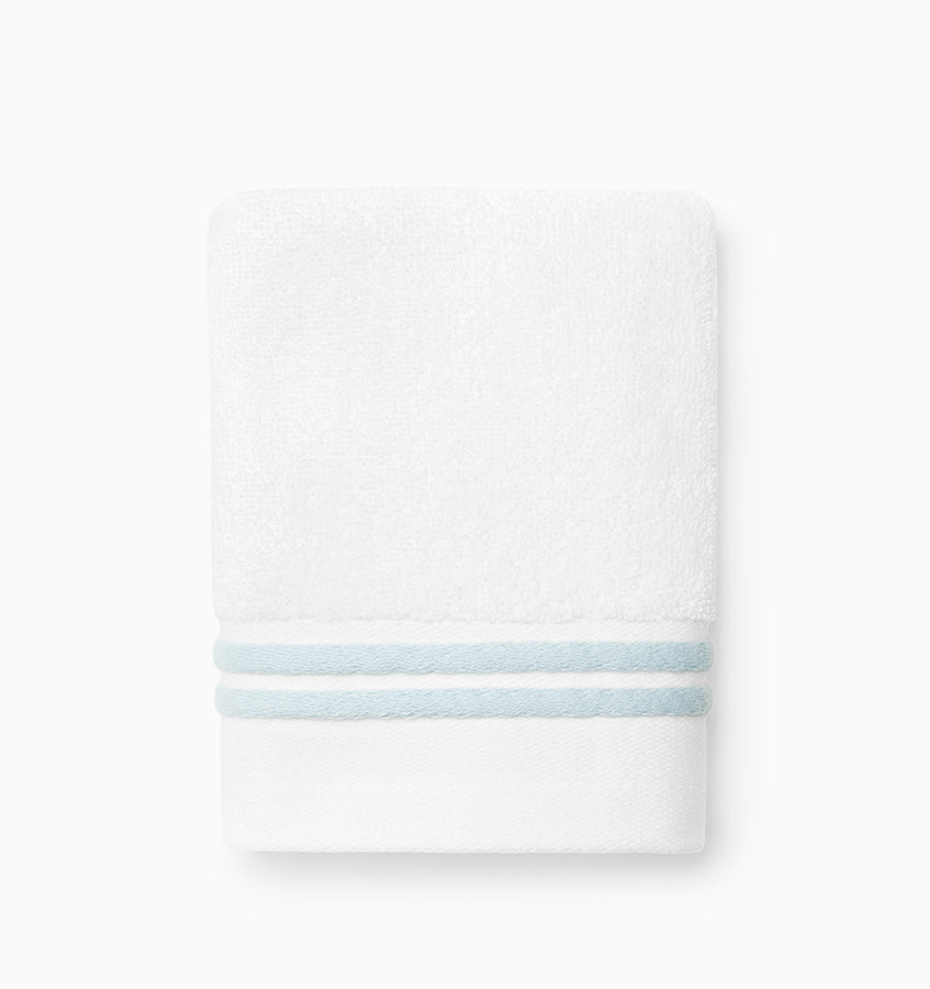 Sferra Aura Nuova | Washcloth White/Aqua