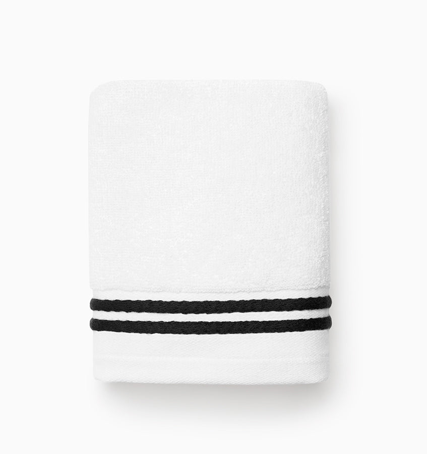 Sferra Aura Nuova | Washcloth White/Black