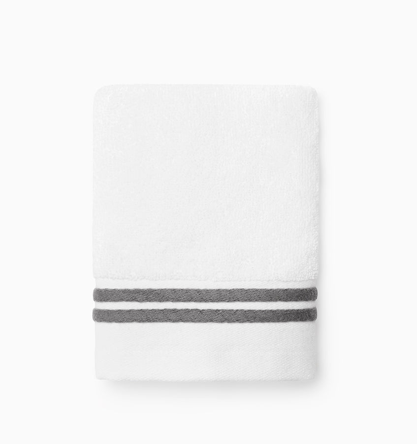 Sferra Aura Nuova | Washcloth White/Charcoal