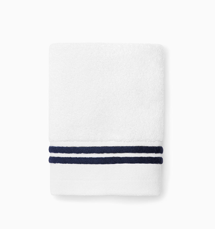 Sferra Aura Nuova | Washcloth White/Navy